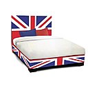 Union Jack pour la tête de lit et le sommier London Dreams de chez Allomatelas.com