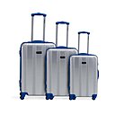 Choisissez la valise qui convient à votre type de voyage grâce à l’ensemble de trois valises trolley. Leur design de qualité vous assure un certain prestige à l’aéroport. Existent en blanc et bleu, gris et bleu, noir ou gris.