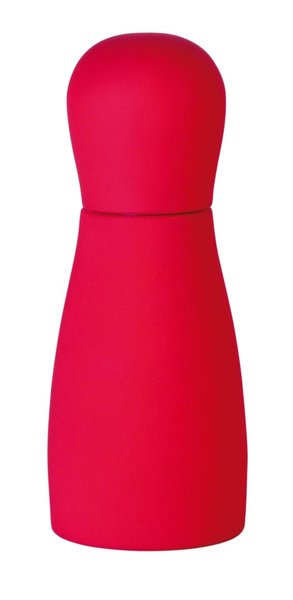 Un moulin à poivre d’une teinte épicée. Il est équipé d’un broyeur en céramique. Habillage en gomme. H 15 cm. 16,90 €. Moulin à poivre et sel Pop. Contento sur deco-et-saveurs.com