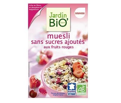 Retour aux vraies saveurs sans sucres ajoutés pour le muesli signé Jardin Bio’