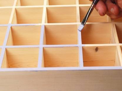 Etape-1: enlever les tiroirs et peindre la structure en coloris "mine"