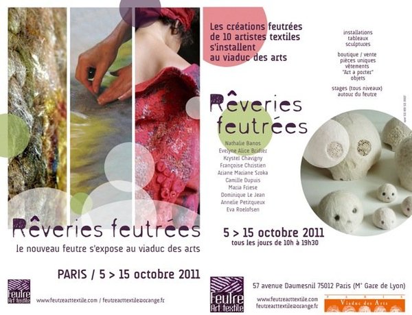 Rêveries feutrées du 5 au 16 octobre au Viaduc des Arts, 57 Avenue Daumesnil 75012 Paris