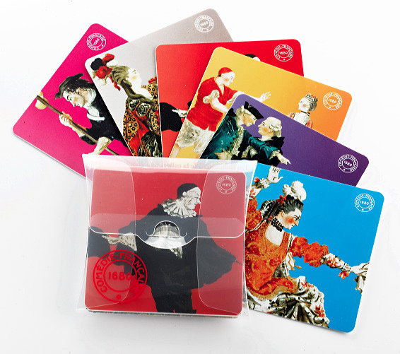 Collection de 6 sous-verre d'après les miniatures de Johann Fesch et Whirsker