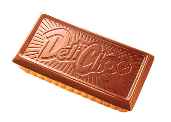 Lancé en 1957, le Délichoc: le biscuit est posé sur une épaisse tablette de chocolat et non l'inverse...