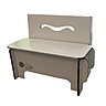 Ce banc en carton peut aussi servir de coffre à jouet, 55 € à découvrir sur www.kraft-decoline.com.