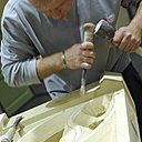 Sculpteur sur pierre, démonstration de l’entreprise Vinci