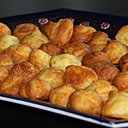 Gougères croustillante au comté et à la tomme de chèvre