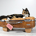 Valise vintage chic et confortable pour chat à l'âme voyageuse. Chat alors !