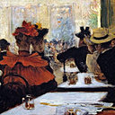 Tableau de Norbert Goeneutte,fin 19ème siècle, décor somptueux dans un café concert