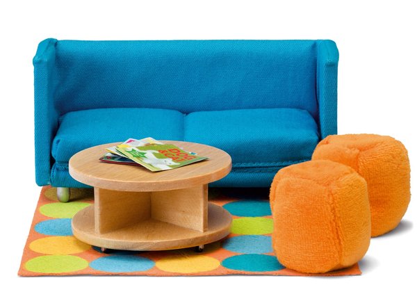 L'ensemble Sofa au graphisme acidulé.