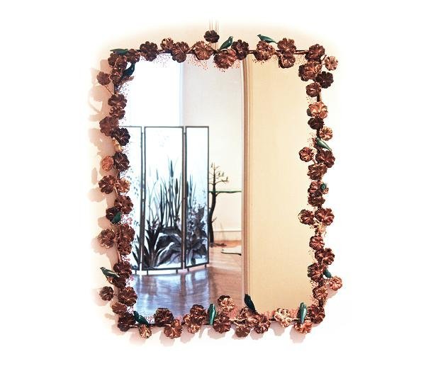 Esprit contes de fées pour le miroir en bronze et cuivre "Lever de Soleil" , 9000 €