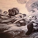 Dormir dans les bras d'Orphée, plafond en trompe l'oeil