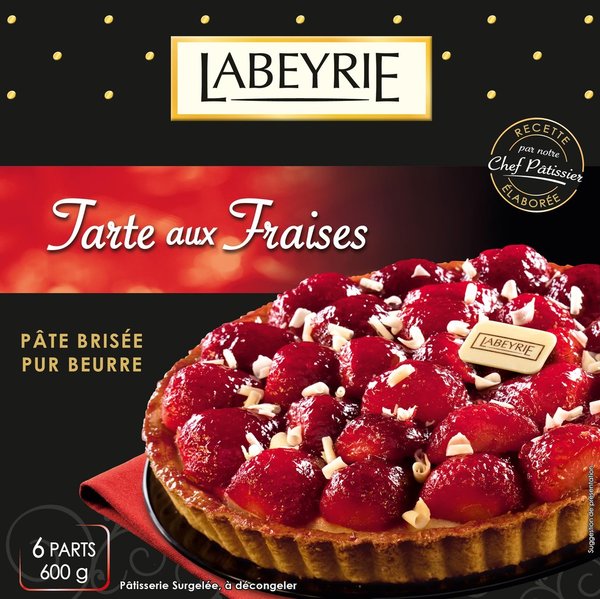 Surgelée, la tarte aux fraises sera du plus bel effet pour un dîner improvisé.