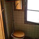 Le coin toilettes existant.