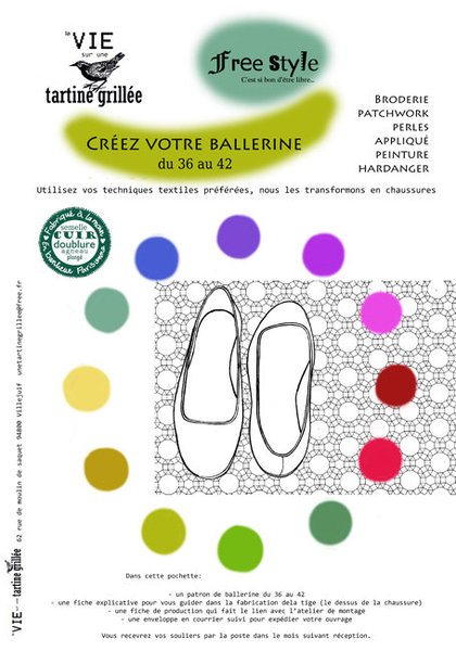 "Free style" des ballerines à décorer, c'est possible avec ou sans broderie!