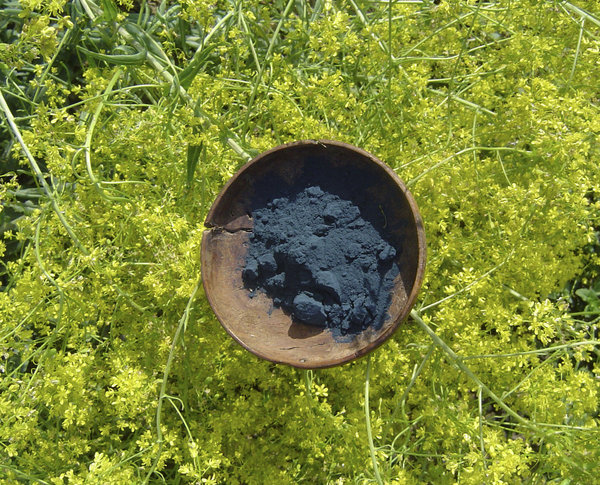 Pigment pastel ou indigotine teint en bleu