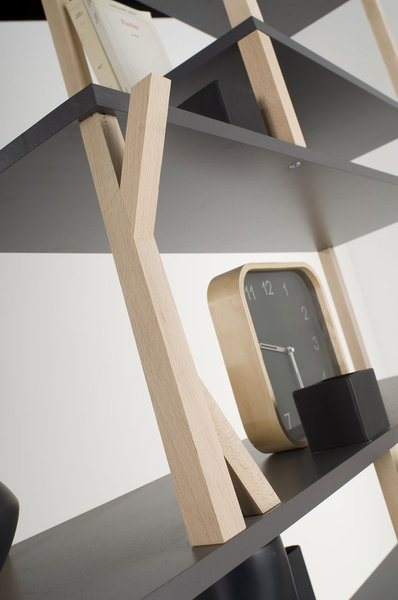 Montants originaux façon branche d'arbre en hêtre