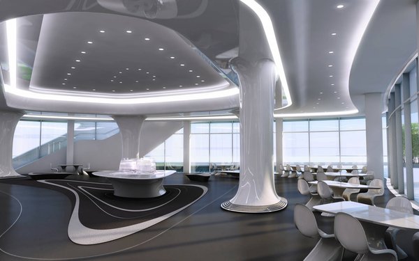 Des lieux de restaurations aux lignes des plus futuristes proposeront une vue imprenable sur la ville de Pékin.