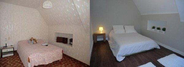 En masquant les marquages individuels ou générationnels, la chambre à coucher devient "déco" à peu de frais.