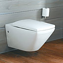 Une vérification des installations est nécessaire, pour déterminer le choix de sa nouvelle cuvette WC. Mais sa pose à la portée de tous, vous paraîtra un jeu d’enfant. Cuvette suspendue Escale, Espace Aubade.