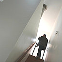 La cheminée escalier, clé de voûte de la nouvelle maison.