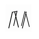 Les tréteaux Loop, designés par Leif Jorgensen pour la marque Hay, sont en acier laqué époxy, et reprennent la forme du chevalet classique. Largeur : 64,5 cm, profondeur : 37 cm, hauteur : 72 cm, 167 € la paire, en noir ou blanc.