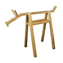 Les tréteaux Farm en frêne massif, des designers Thelermont & Hupton, sont en forme d'âne. Longueur 106 cm, largeur 40 cm et hauteur 70 cm. 687,50 € la paire.