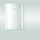 Cette chaudière murale gaz à condensation, bien que comprenant un ballon de stockage eau chaude sanitaire de 48 litres, reste de dimension raisonnable.