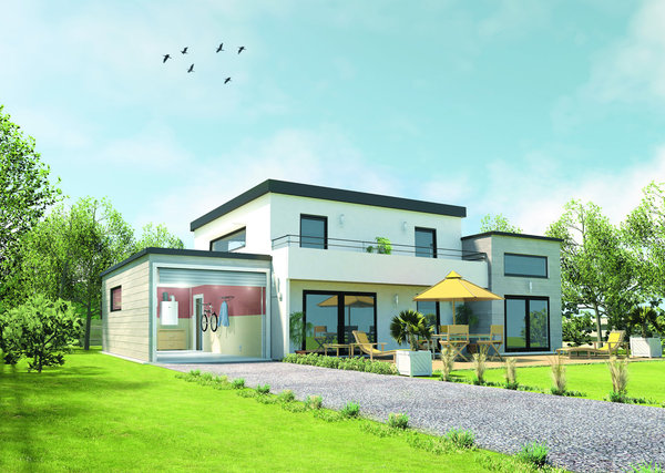 La chaudière murale se fond parfaitement à la buanderie de la maison, pour un encombrement minimal.