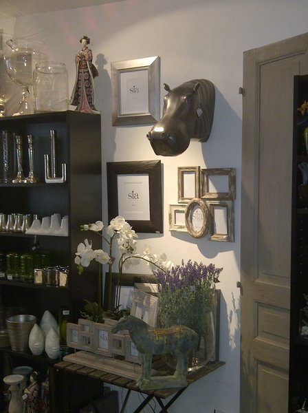 Trophées de chasse, plantes artificielles ou naturelles apportent un côté champêtre à une collection cohérente et variées. De la faïence pour les arts de la table aux cadres photos en matière naturelle, avec pour harmonie la sobriété.