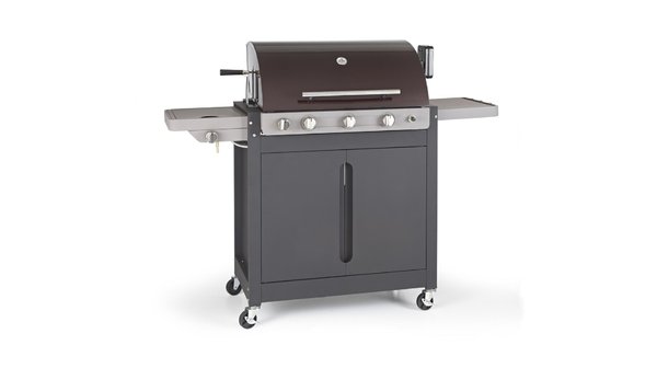 En 2012, Barbecook sort une gamme de barbecues à gaz nommée Brahma Ceram. Les finitions émaillées, dans les tons bruns et beige, sont très facile à nettoyer. Ici, le modèle 5.2, disponible au prix de 549 €.