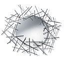 Fratelli Campana a dessiné ce miroir afin d'agrandir la gamme Blow-up, éditée par Alessi. Inspiré du « trançado », technique de tressage des Indiens brésiliens, le cadre est fait de fils d'acier soudés entre eux, pour une allure piquante.