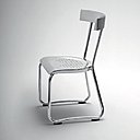 Cette chaise, rééditée aujourd’hui par Molteni&C, fut conçue à l’origine pour le premier Palazzo Montecatini, en 1936. Fabriquée en aluminium poli, le siège s’inscrit dans la créativité de Gio Ponti par son caractère industriel et sa forme classique.