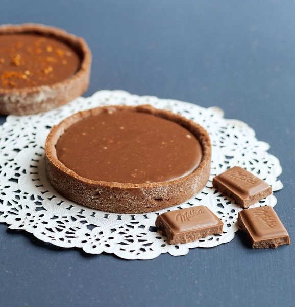 Gourmande à souhait, la tarte au chocolat Milka!