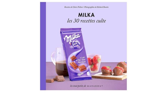 Tout un livre consacré à Milka, légendaire chocolat au lait de la vache mauve.