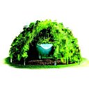 Alexis Tricoire signe ici un igloo végétal. Cet abri est le prototype d'un des 4 projets réalisés pour le
pôle de loisir de Lyon confluence.