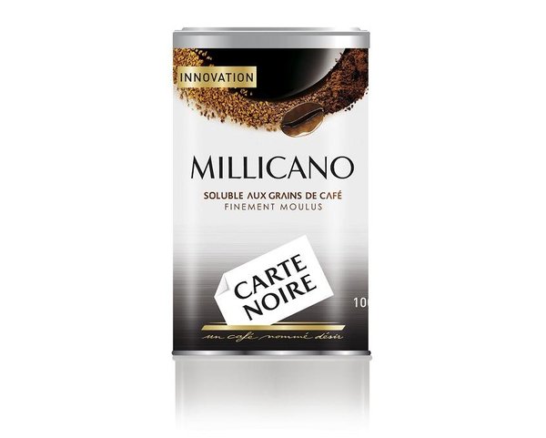 Café soluble aux grains très fins, Millicano apporte un goût est fin, suave et fruité, Carte Noire.