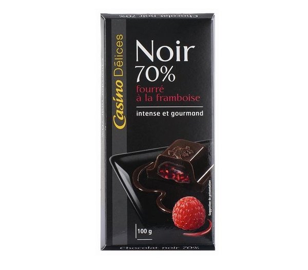 Casino signe de bonnes tablettes fourrées myrtilles ou framboises.