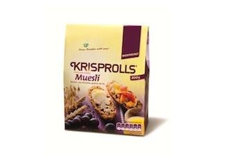 Version Muesli pour les Krisprolls composés de son d’avoine, de graines de lin, de blé et de raisins secs.