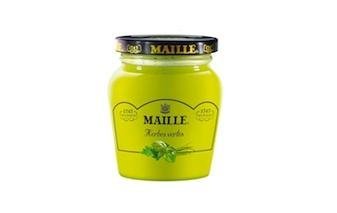 Chez Maille, la collection de ce printemps été est haute ne couleurs avec des teintes très flashy. Orange pour l’ail & poivron, violet pour les myrtilles & violettes, vert pour les herbes vertes.