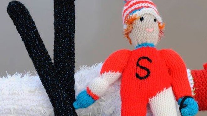 Le champion de ski en attente de son passage.