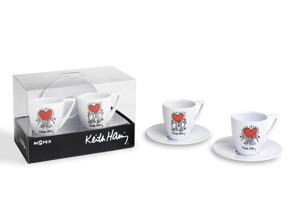 Célébrer la vie à travers ses dessins est un des leitmotive de l’artiste Keith Haring. Alors comment ne pas lui rendre hommage, en préparant un petit déjeuner pour sa tendre moitié, pour utiliser ses tasses Platex, où l’amour est à l’honneur.
