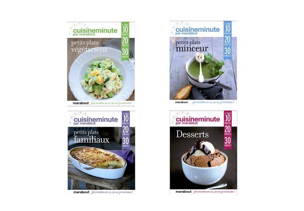 Une nouvelle collection avec 3 recettes par page à réaliser en 10, 20 ou 30 minutes chrono selon le temps et les ingrédients dont on dispose.