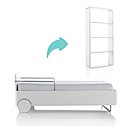Be, marque espagnole, propose le lit junior "small bed" qui se transforme très facilement en bibliothèque contemporaine. Sommier, matelas et étagères fournis, sur www.pepupdesign.com