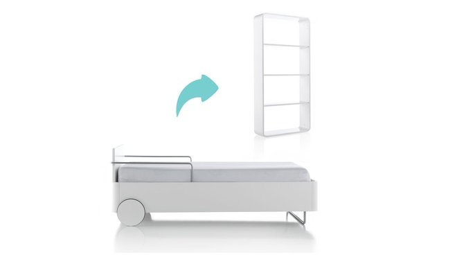 Be, marque espagnole, propose le lit junior "small bed" qui se transforme très facilement en bibliothèque contemporaine. Sommier, matelas et étagères fournis, sur www.pepupdesign.com Be, marque espagnole, propose le lit junior "small bed" qui se transforme très facilement en bibliothèque contemporaine. Sommier, matelas et étagères fournis, sur www.pepupdesign.com