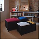 Avec cet ensemble de trois poufs, Mathi Design vous invite à recréer une composition de Mondrian dans votre intérieur. En tissu, coton et lin, les sièges d’appoint s’intègre dans toutes les pièces de la maison, dans un confort optimal.
