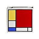 Le vase Hummi de Deco and Me s’inspire du style Mondrian, pour mettre en valeur l’objet. Près d’un radiateur, il laisse évaporer l’eau qu’il contient, pour diffuser une humidité dans une pièce trop sèche.