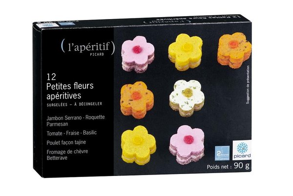 Pratique: 12 adorables sandwichs en petites fleurs, Picard.