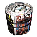 Conçu pour Zigote, le kit « Roll » permet de structurer des magazines, pour leur donner la forme d’un maki. Ainsi, ils deviennent un tabouret, idéal comme siège d’appoint autour de la table basse du salon.