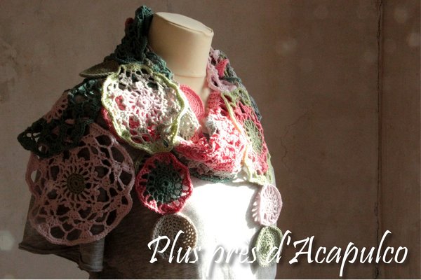 Le châle aux couleurs tendre de Marie Line